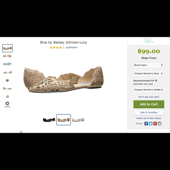 Blue by Betesy Johnson Lucy- Blush Satin - Picture 3 of 3